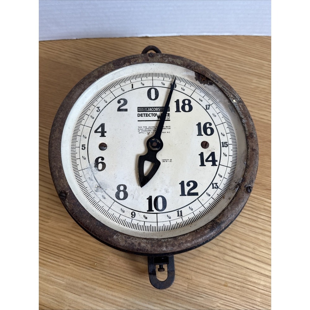 Detecto Wate Double Sided Scale Jacob Bros Vintage Antique